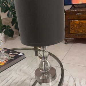 Modern grey and Silver Table Lamp